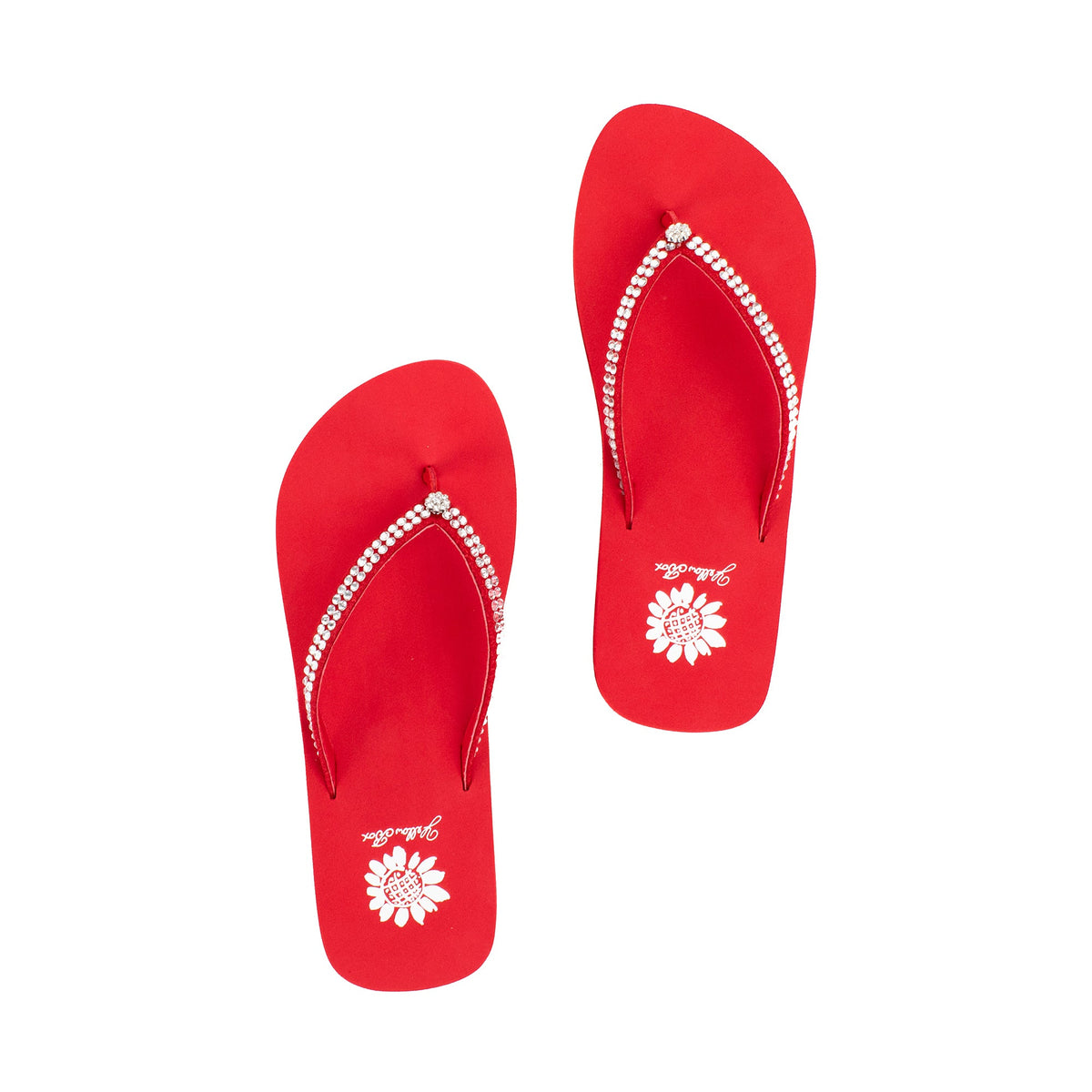 Yellow Box Footwear Jello Rhinestone Sandal - Red