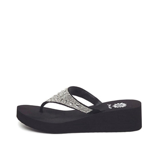 Yellow Box Footwear Birder Wedge Sandal - Clear