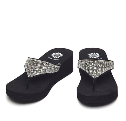 Yellow Box Footwear Birder Wedge Sandal - Clear