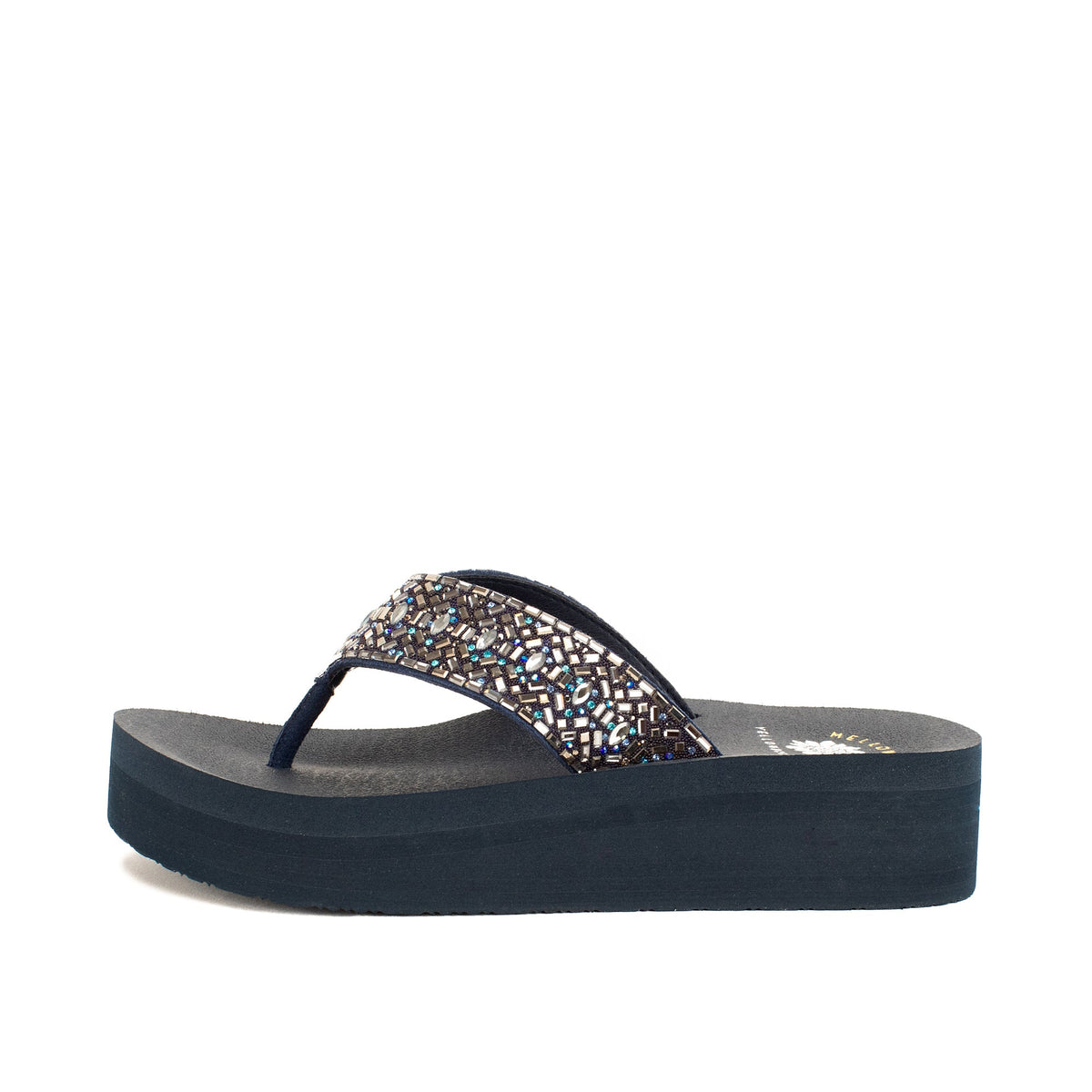 Yellow Box Footwear Becca Flatform Sandal - Navy