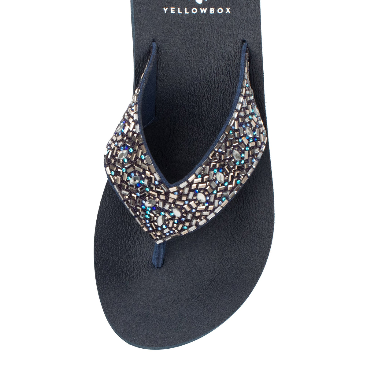 Yellow Box Footwear Becca Flatform Sandal - Navy