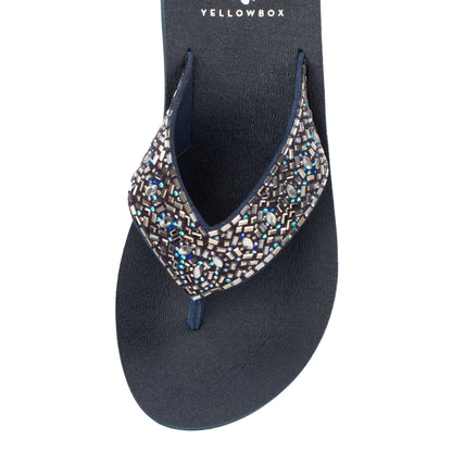 Yellow Box Footwear Becca Flatform Sandal - Navy