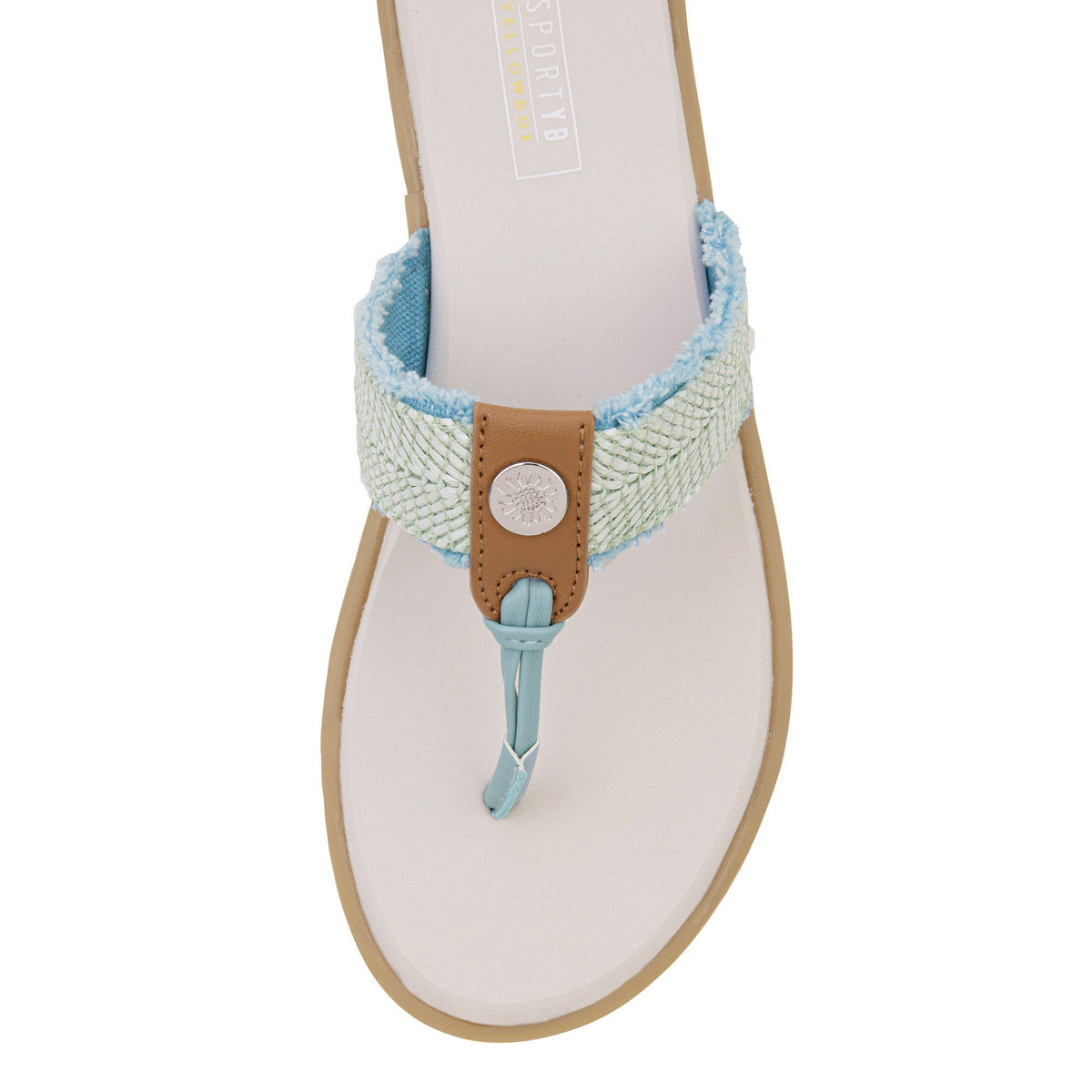 Yellow Box Footwear Stencil Thong Sandal - Blue