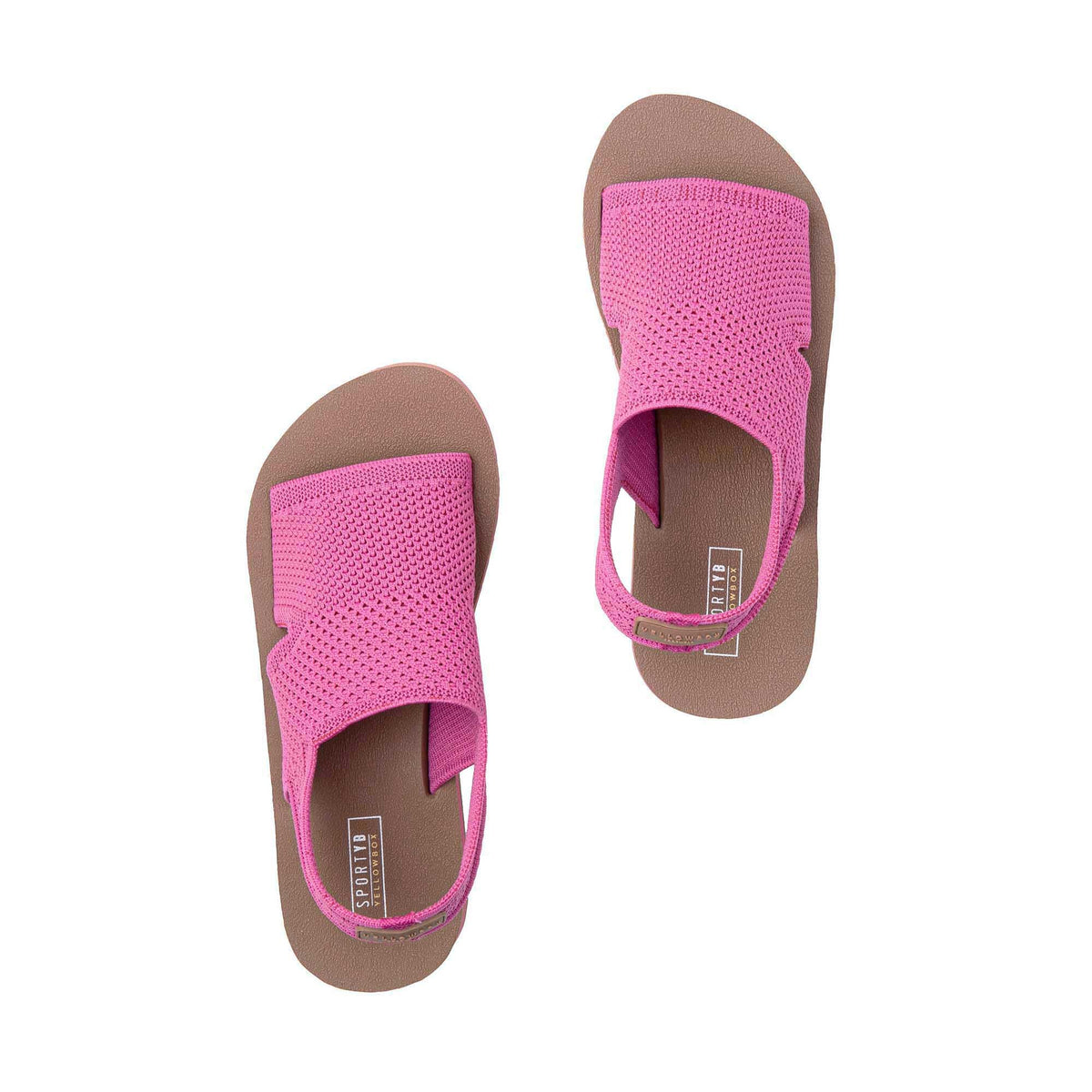 Yellow Box Footwear Martie Knit Flatform Sandal - Fuchsia