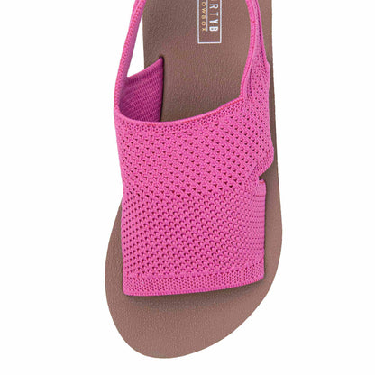 Yellow Box Footwear Martie Knit Flatform Sandal - Fuchsia