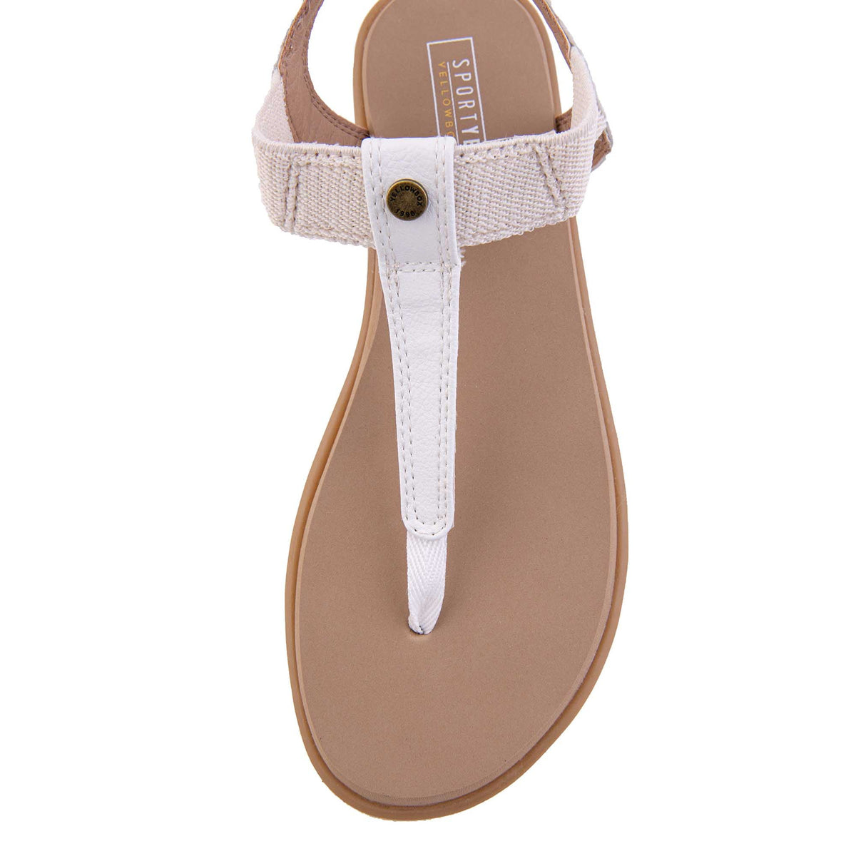 Yellow Box Footwear Static Thong Sandal - White