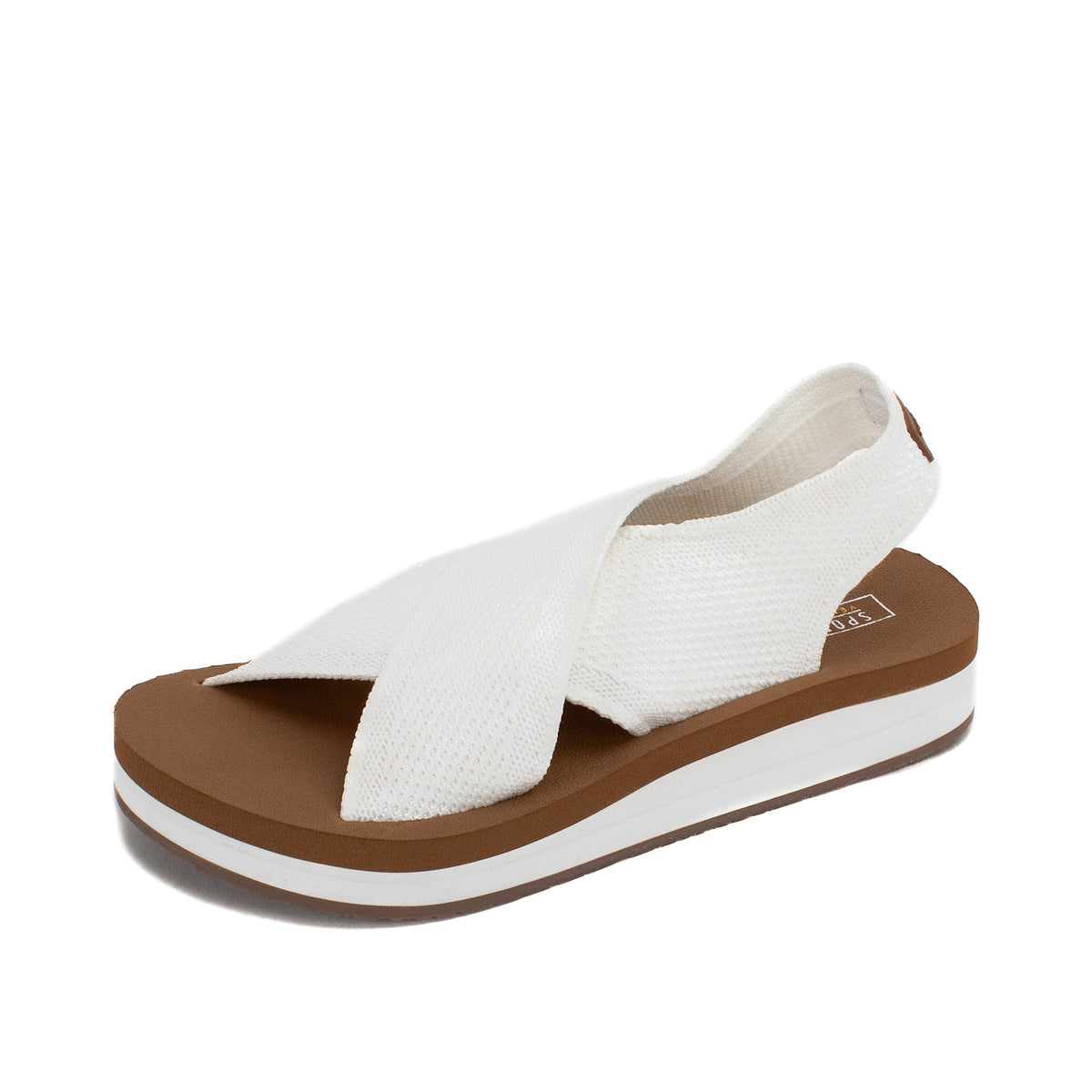 Yellow Box Footwear Miranda Knit Flatform Sandal - White