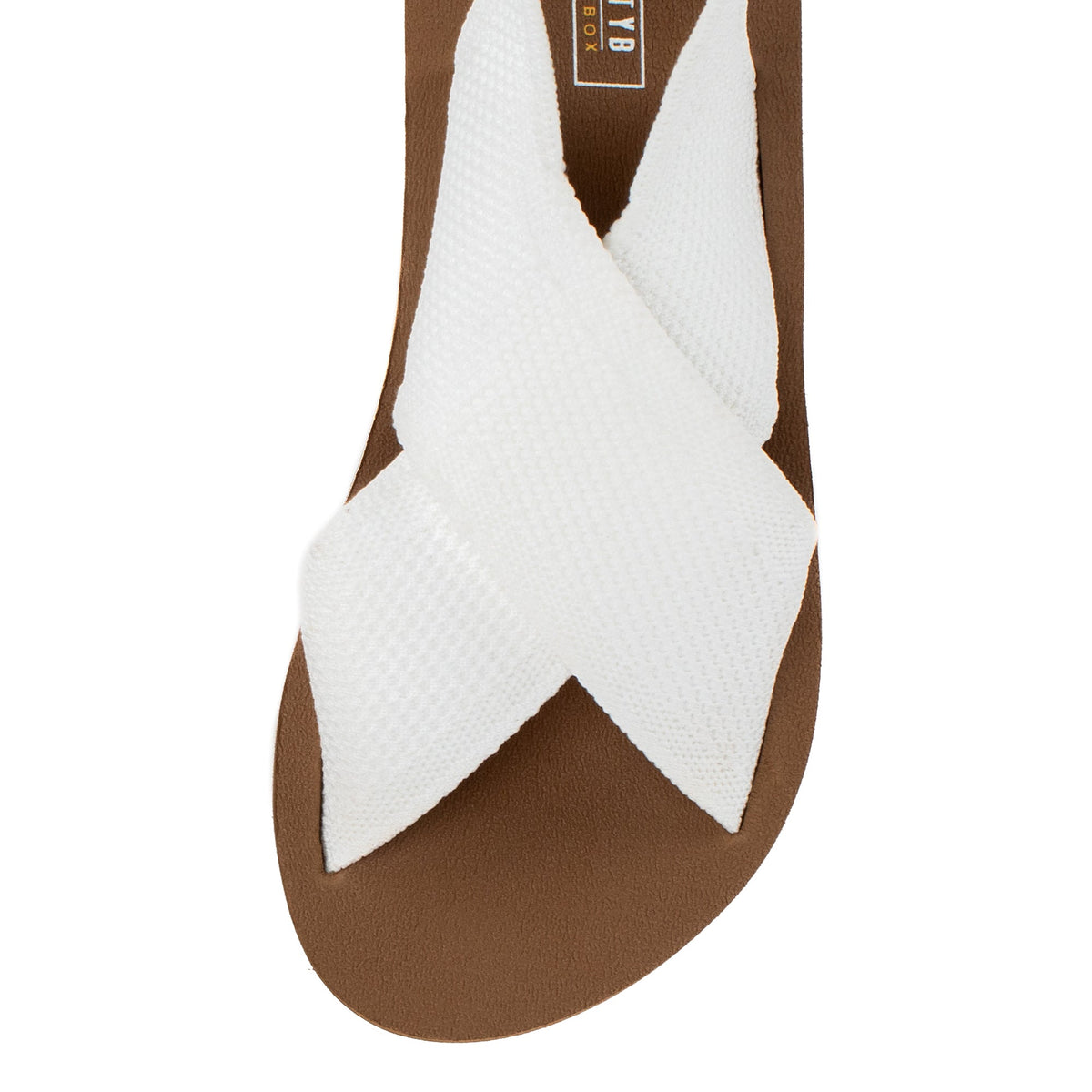 Yellow Box Footwear Miranda Knit Flatform Sandal - White