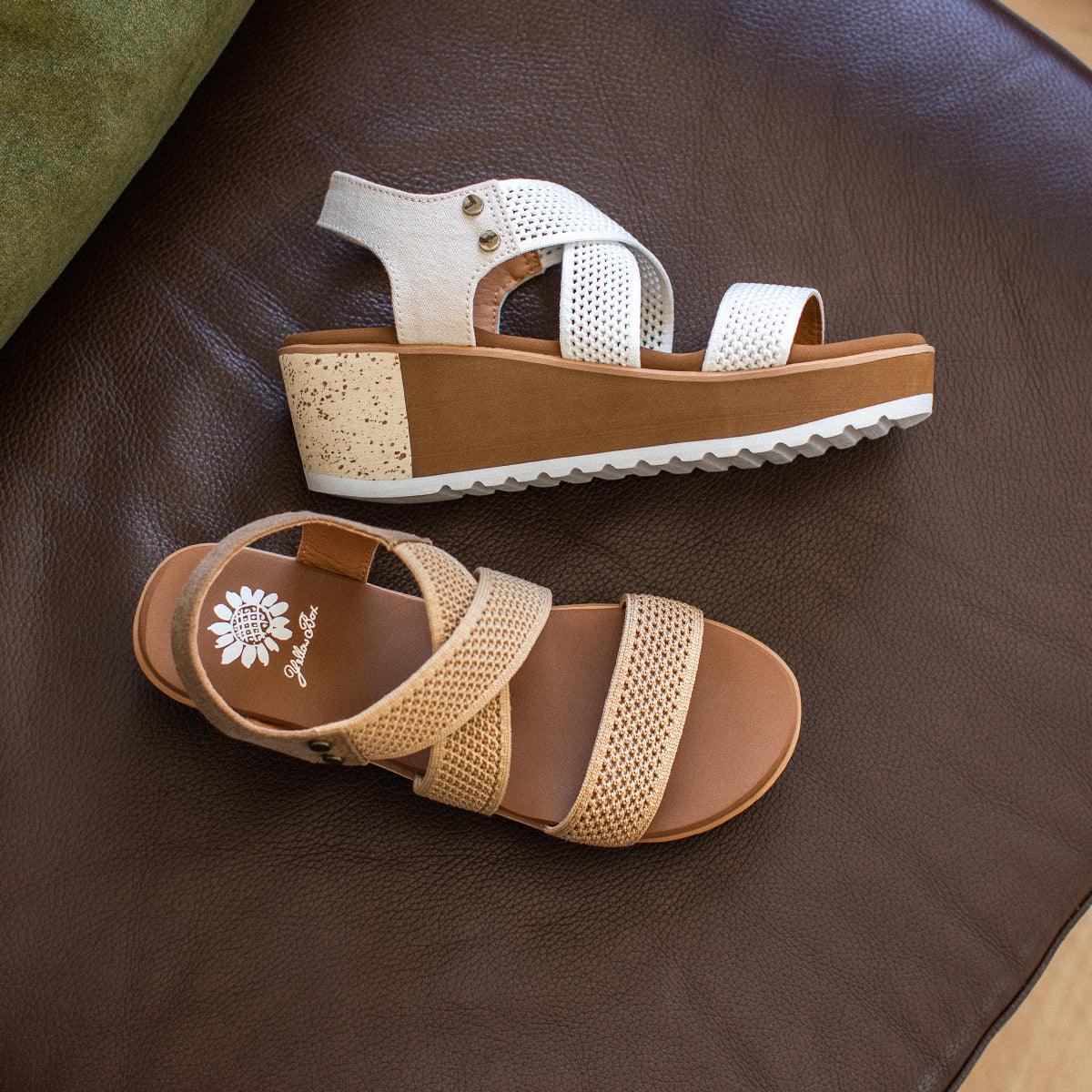Yellow Box Footwear Marnie Wedge Sandal - White