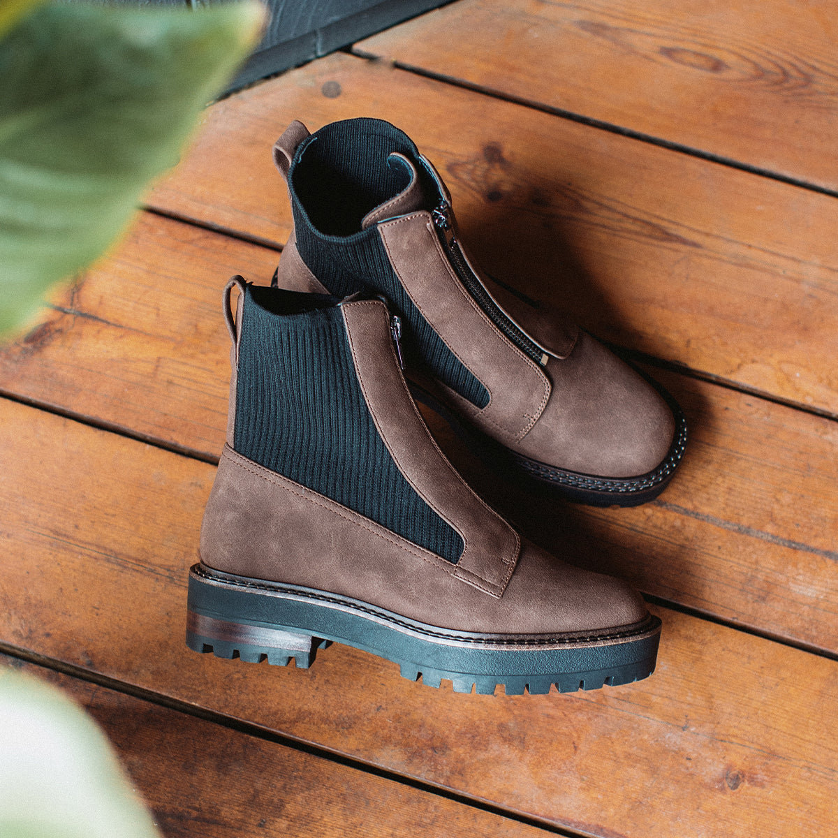 Yellow Box Footwear Spencer Knit Chelsea Boot - Brown