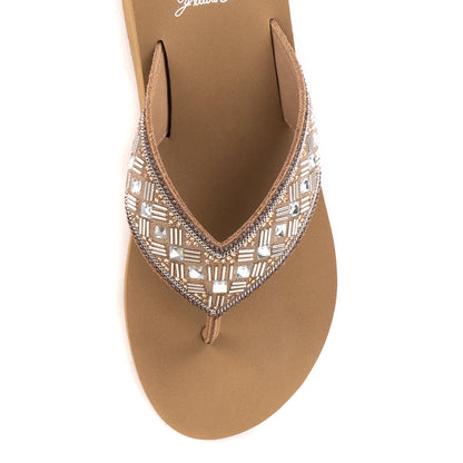 Yellow Box Footwear Selvia Wedge Sandal - Tan Multi