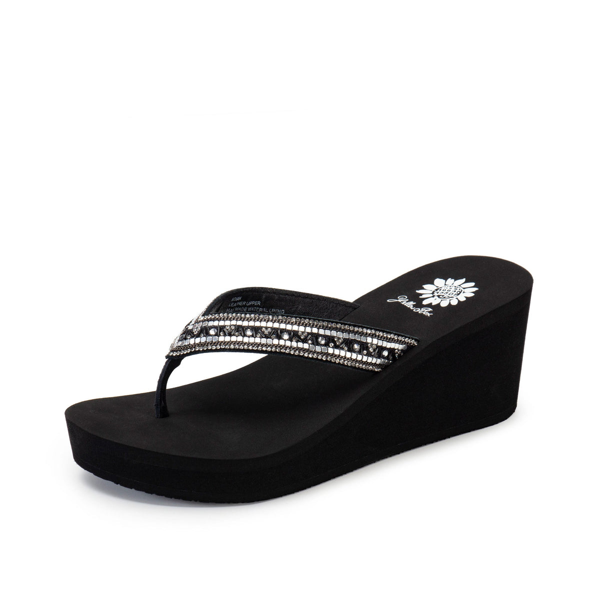 Yellow Box Footwear Edan Wedge Sandal - Black