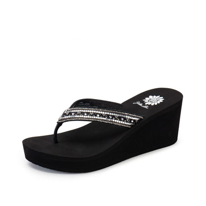 Yellow Box Footwear Edan Wedge Sandal - Black