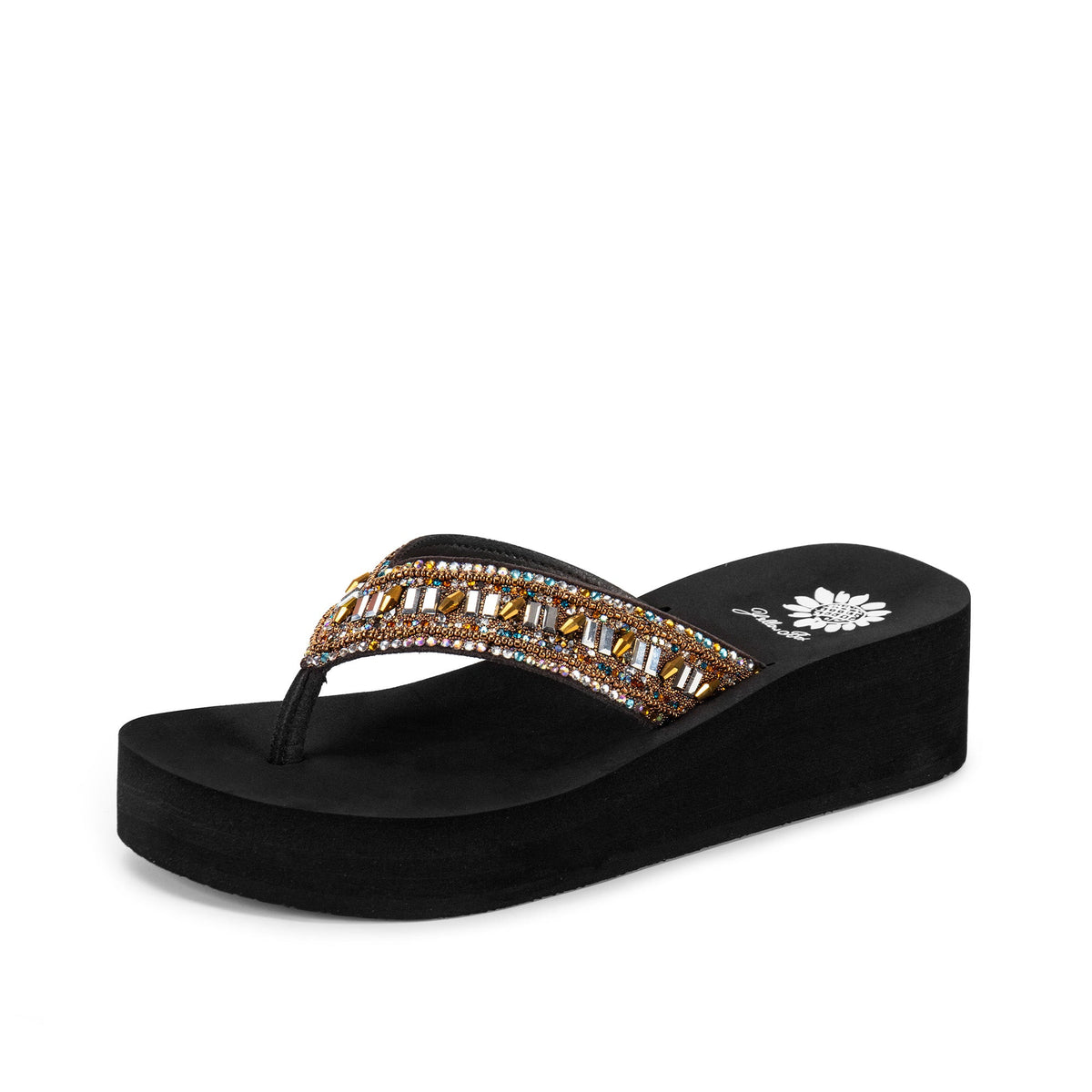 Yellow Box Footwear Raziq Flatform Sandal - Brown Multi