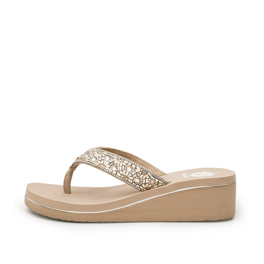 Yellow Box Footwear Savira Wedge Sandal - Taupe