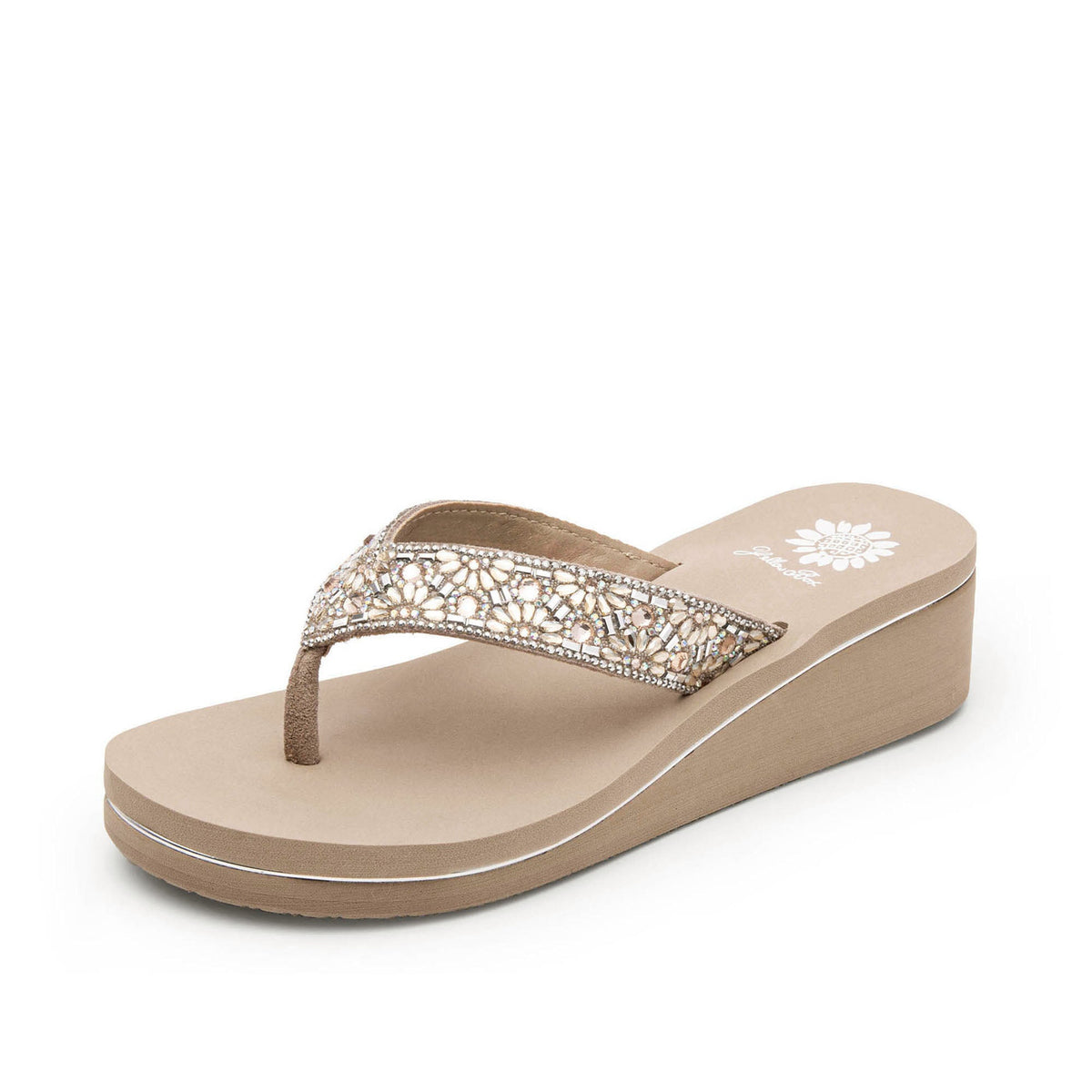Yellow Box Footwear Savira Wedge Sandal - Taupe