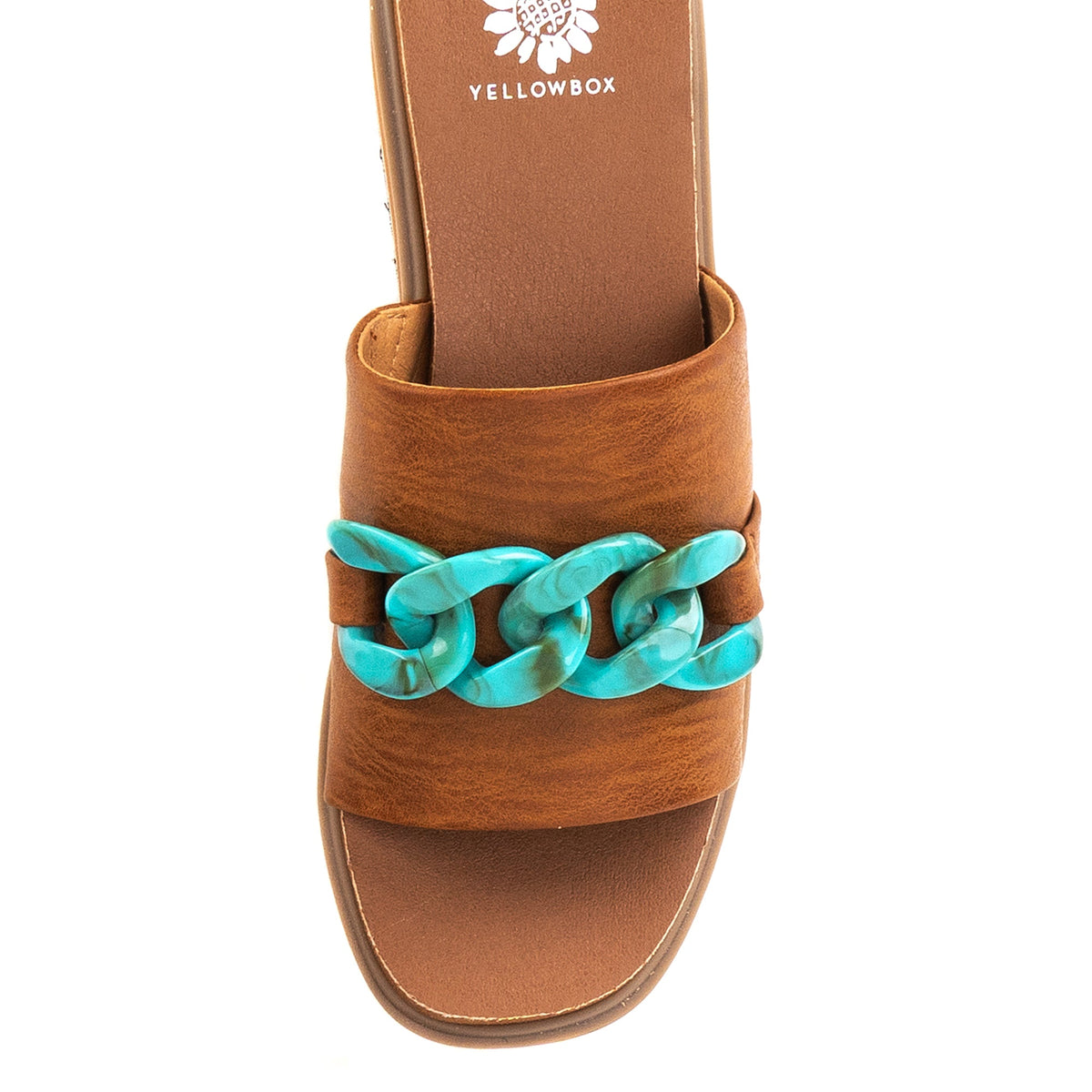 Yellow Box Footwear Alora Wedge Slide - Tan Multi