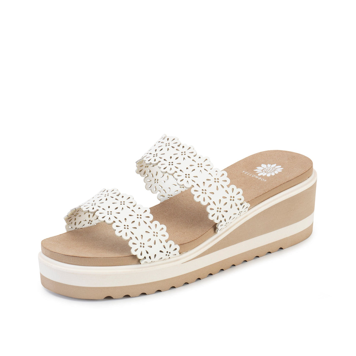 Yellow Box Footwear Airy Wedge Sandal - White