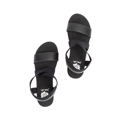 Yellow Box Footwear Maldive Wedge Sandal - Black