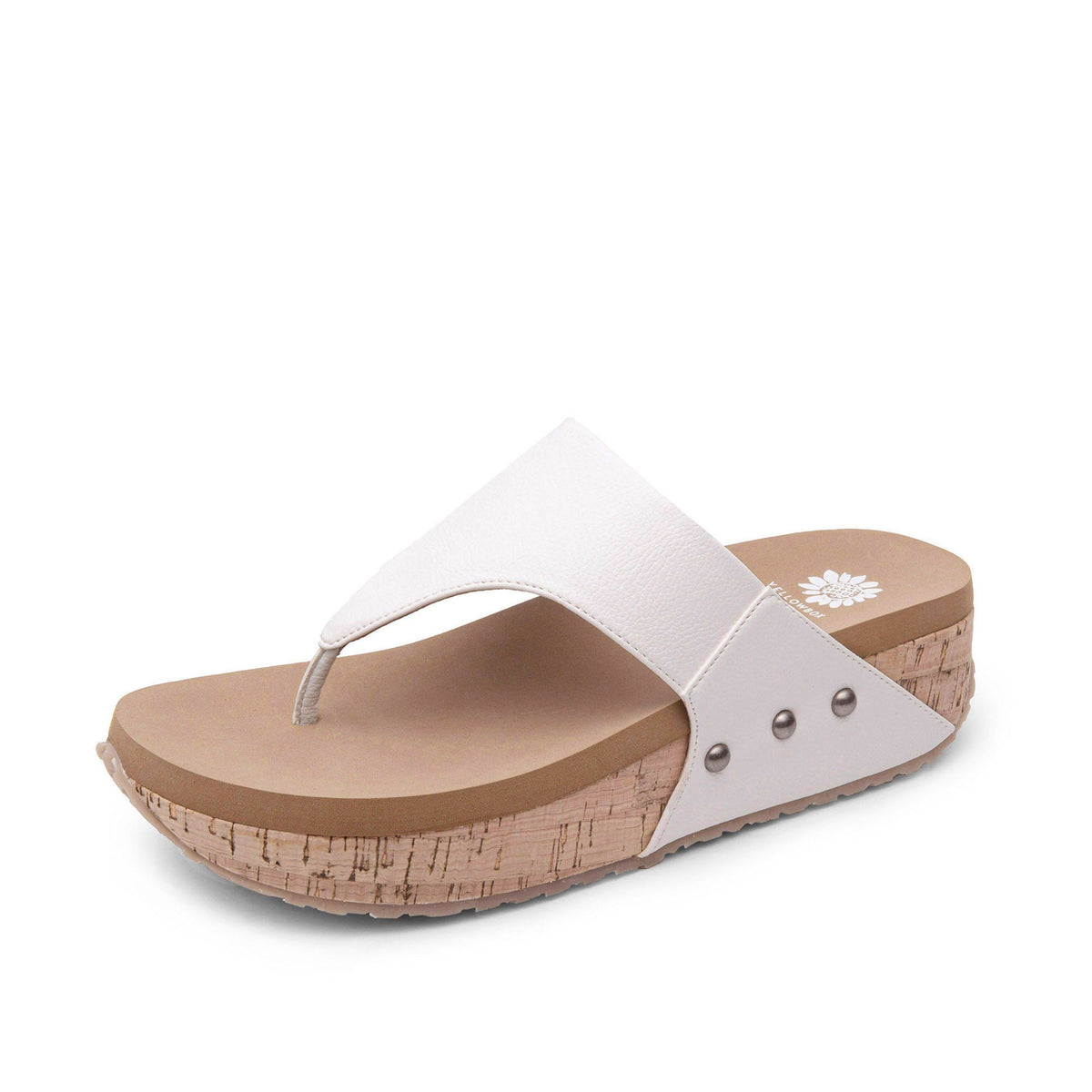 Yellow Box Footwear Bandini Flatform Sandal - White