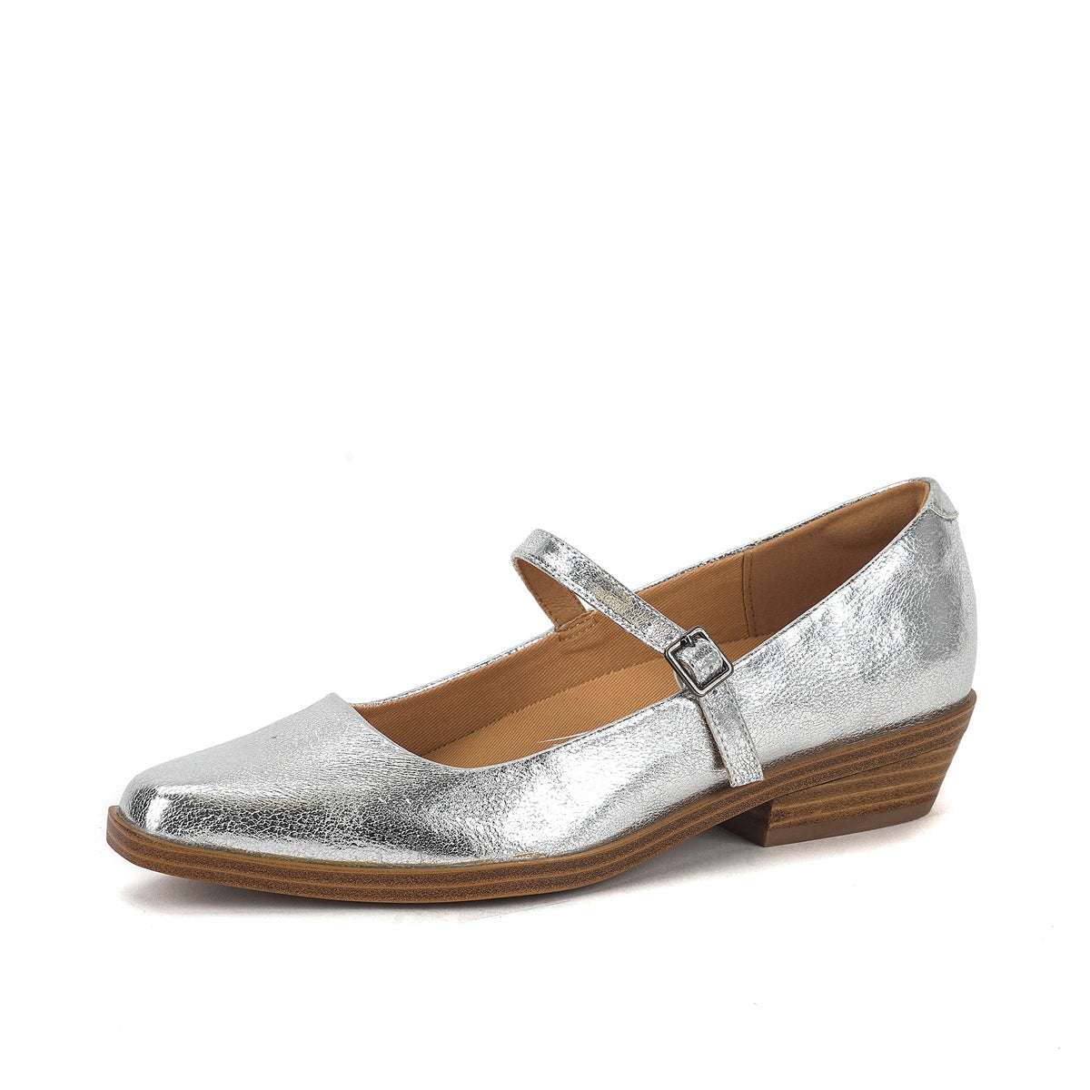 Yellow Box Footwear Wilma Low Heeled Maryjane - Silver