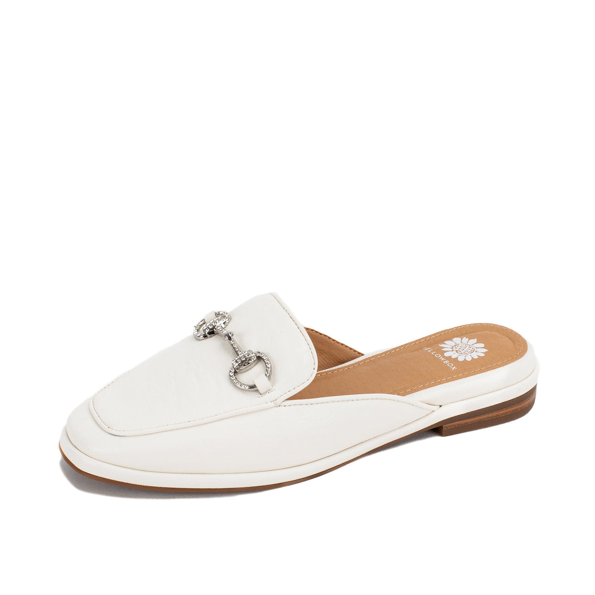 Yellow Box Footwear Jolene Loafer Mule - White