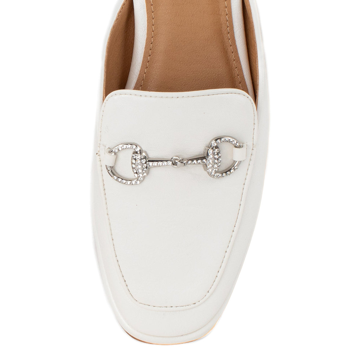 Yellow Box Footwear Jolene Loafer Mule - White