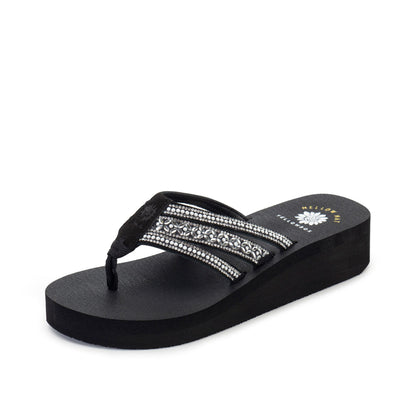 Yellow Box Footwear Laka Flatform Sandal - Black White