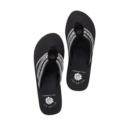 Yellow Box Footwear Laka Flatform Sandal - Black White