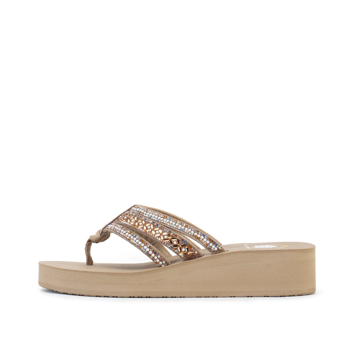 Yellow Box Footwear Laka Flatform Sandal - Black White