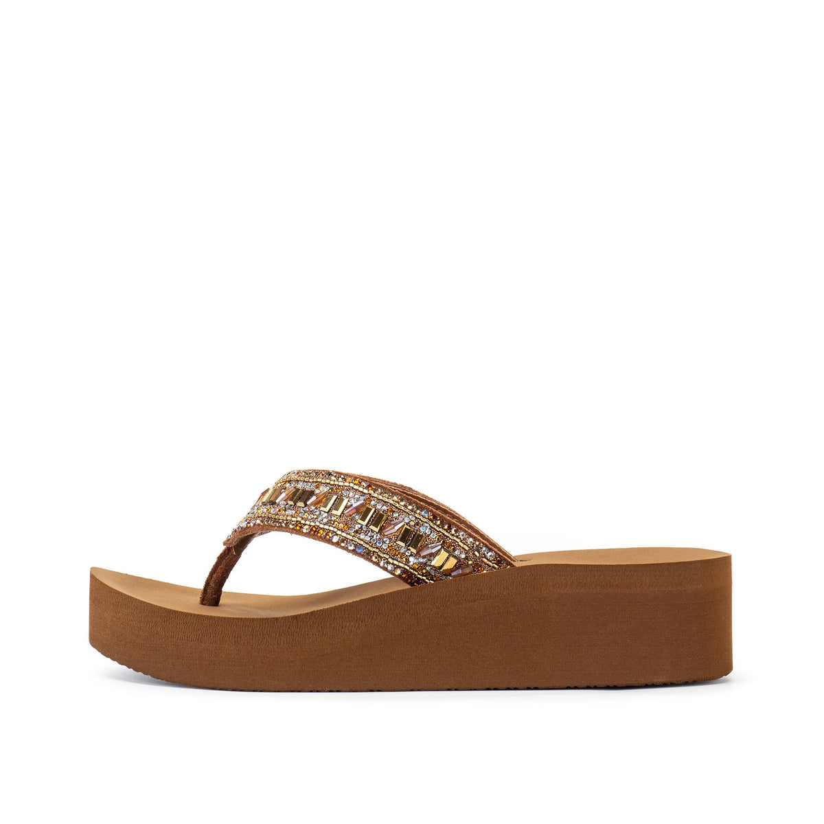 Yellow Box Footwear Raziq Flatform Sandal - Tan Multi