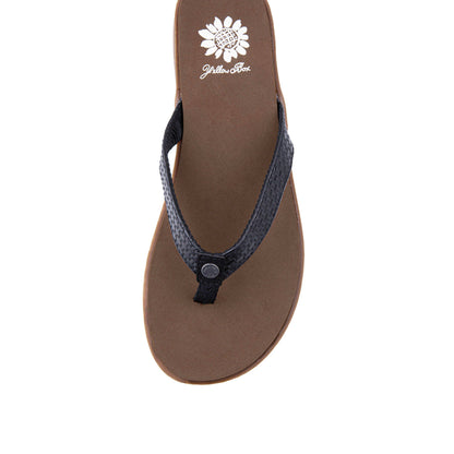 Yellow Box Footwear Farrie Flip Flop Sandal - Black