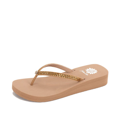 Yellow Box Footwear Jello Rhinestone Sandal - Toast