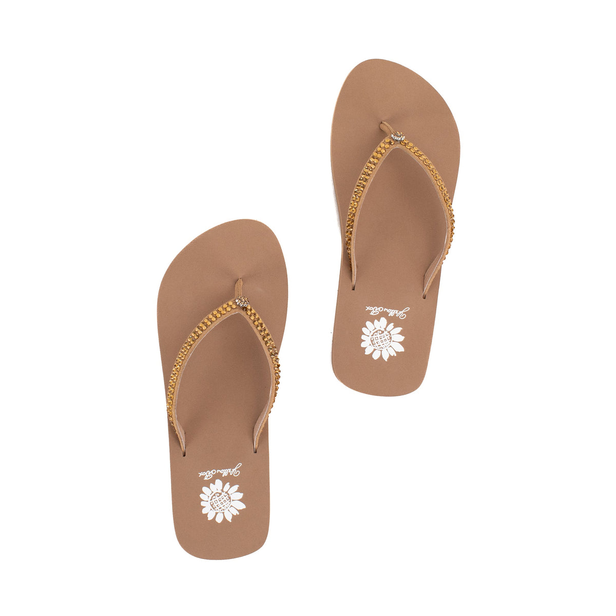 Yellow Box Footwear Jello Rhinestone Sandal - Toast