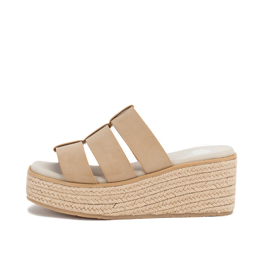 Yellow Box Footwear Joy Platform Wedge - Natural