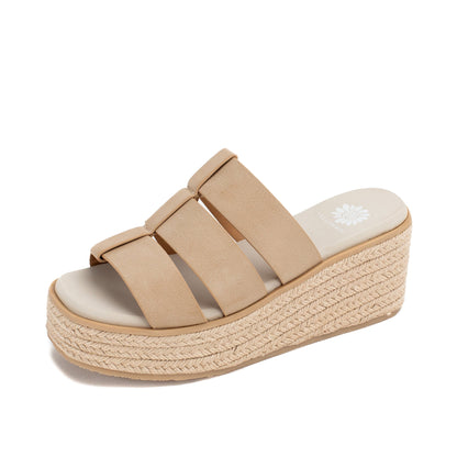 Yellow Box Footwear Joy Platform Wedge - Natural