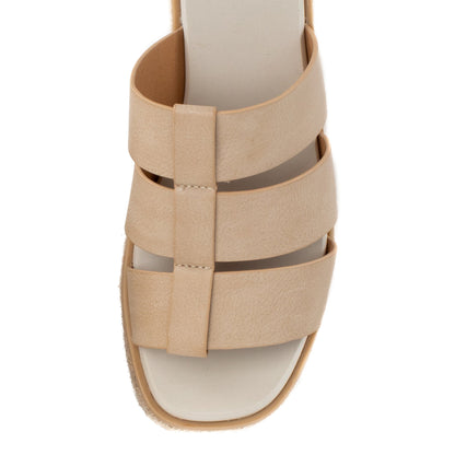 Yellow Box Footwear Joy Platform Wedge - Natural