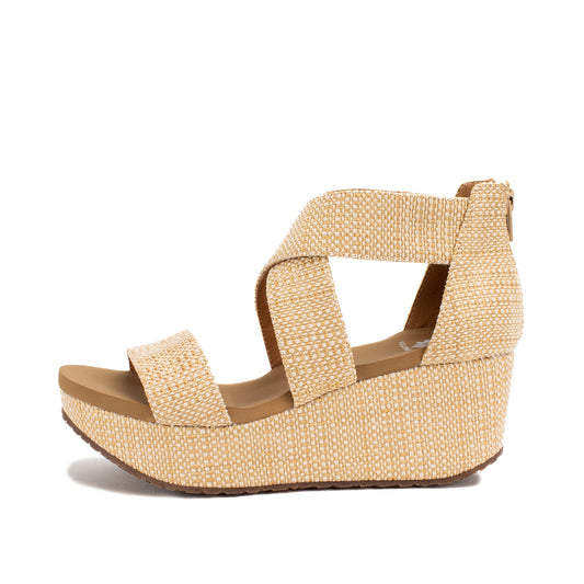 Yellow Box Footwear Bronwen Wedge Sandal - Natural