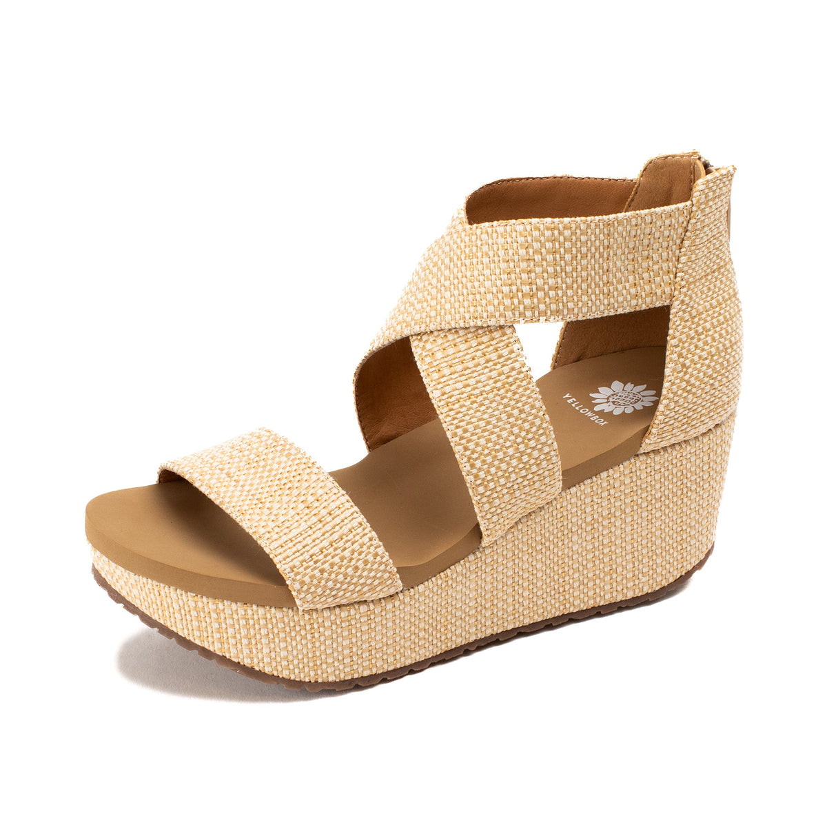 Yellow Box Footwear Bronwen Wedge Sandal - Natural