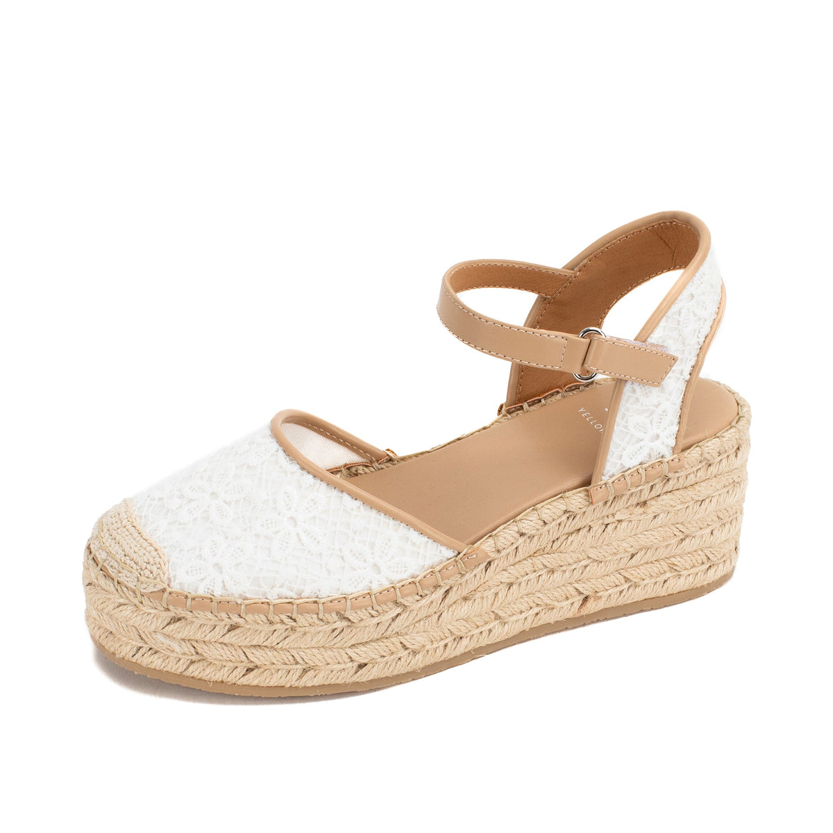 Yellow Box Footwear Einar Espadrille Wedge - White