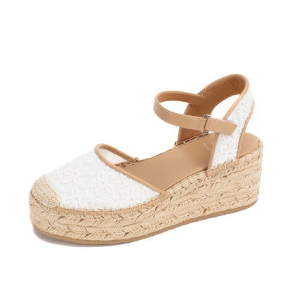 Yellow Box Footwear Einar Espadrille Wedge - White