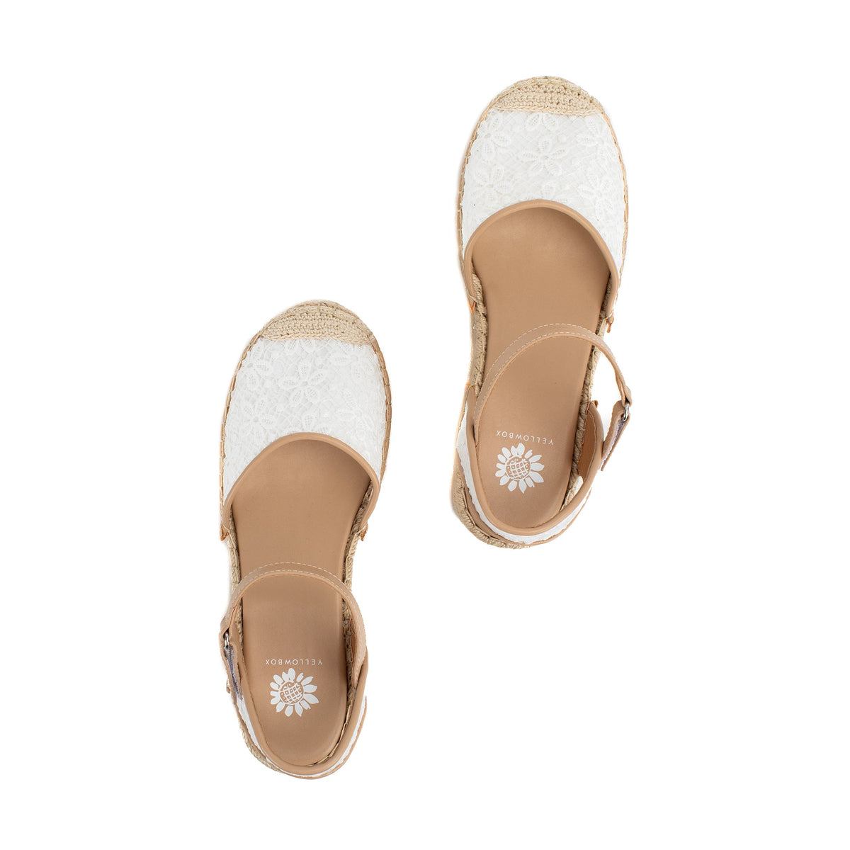 Yellow Box Footwear Einar Espadrille Wedge - White