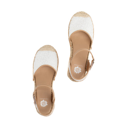 Yellow Box Footwear Einar Espadrille Wedge - White