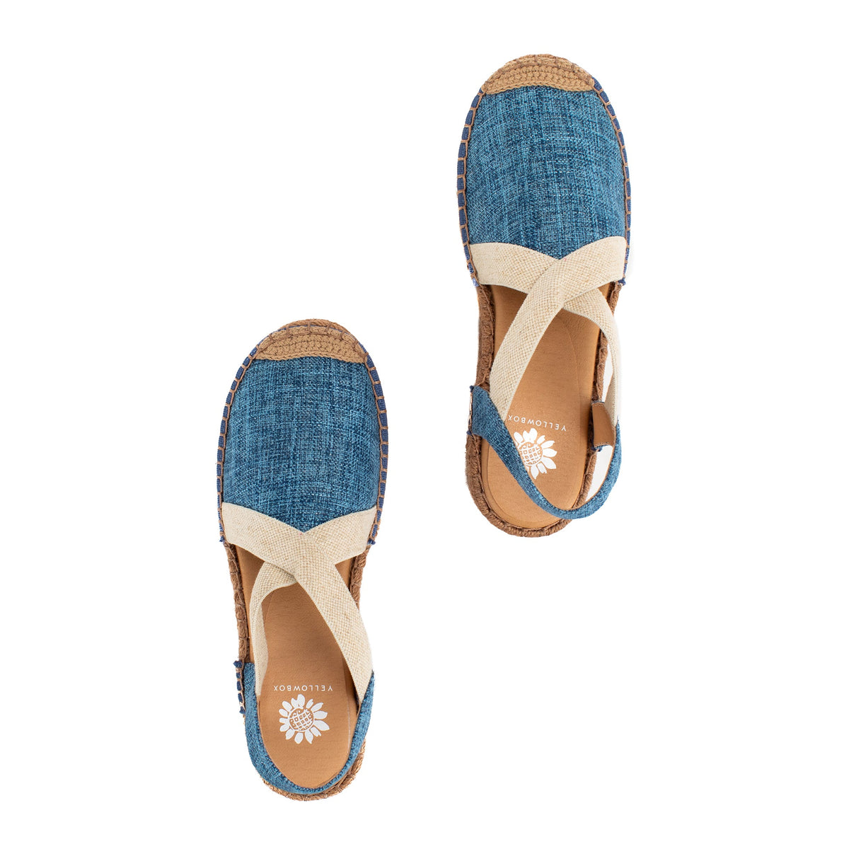 Yellow Box Footwear Erica Espadrille Wedge - Denim