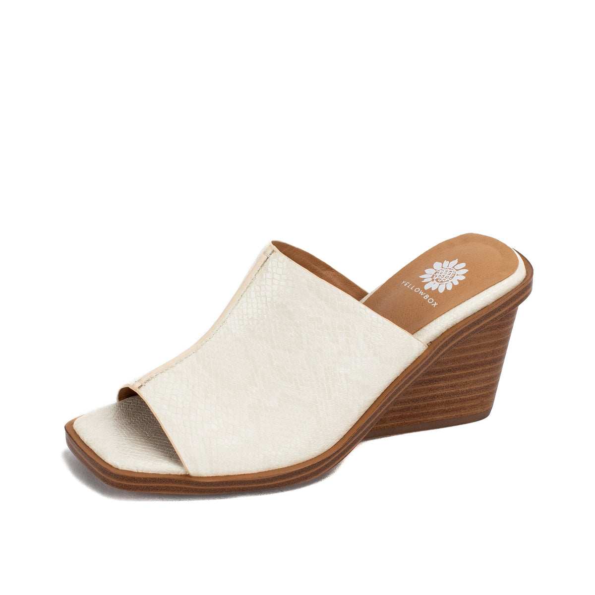 Yellow Box Footwear Vellore Wedge Sandal - White Multi