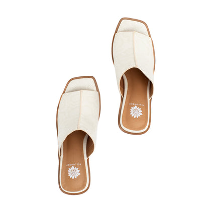 Yellow Box Footwear Vellore Wedge Sandal - White Multi