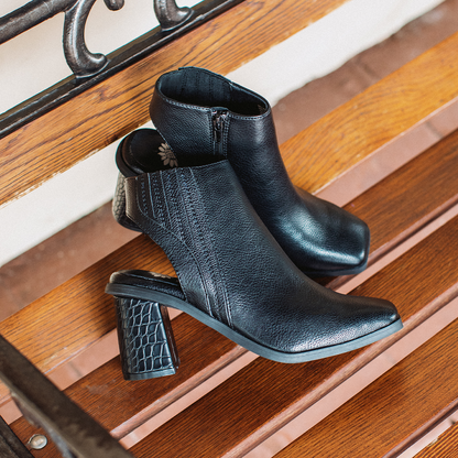 Yellow Box Footwear Millar Heeled Bootie - Black