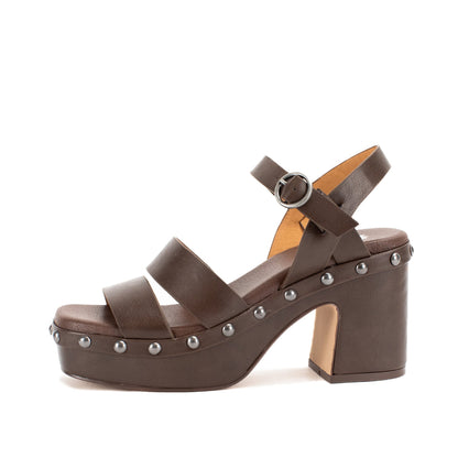 Yellow Box Footwear Orsha Platform Heel - Dark Brown