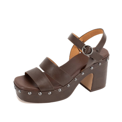 Yellow Box Footwear Orsha Platform Heel - Dark Brown