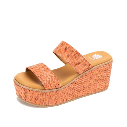 Yellow Box Footwear Inisa Wedge Sandal - Coral